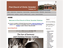 Tablet Screenshot of christiansciencefullerton.org